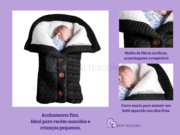 Saco de Dormir para Bebê – Conforto e Proteção no Frio