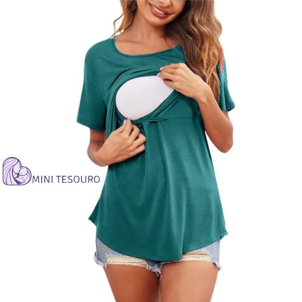 Camisa para amamentação Moda feminina Wiio