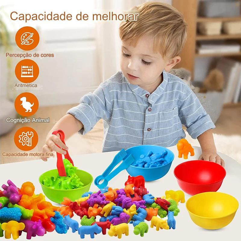 Brinquedo Educativo de Cores e Animais - Jogo Sensorial e Motor Fino 7d8a6a-f6.myshopify.com