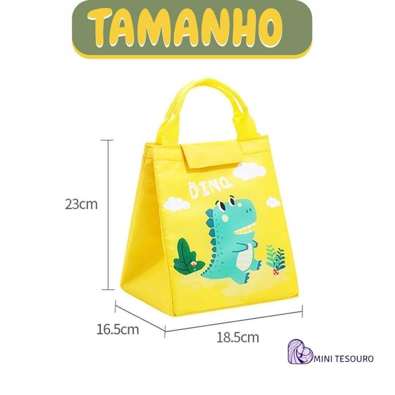 Saco térmico portátil para crianças Cartoon isolado Cooler Bento Pouch Mini tesouro