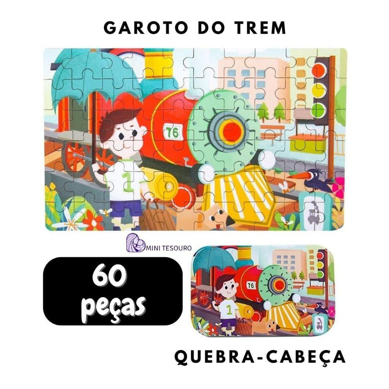 Quebra-cabeças Infantis, Jogos Montessori, Animais De Desenho Animado, Veículos, Dinossauros, Brinquedos Educativos Infantis, 60 Peças 7d8a6a-f6.myshopify.com