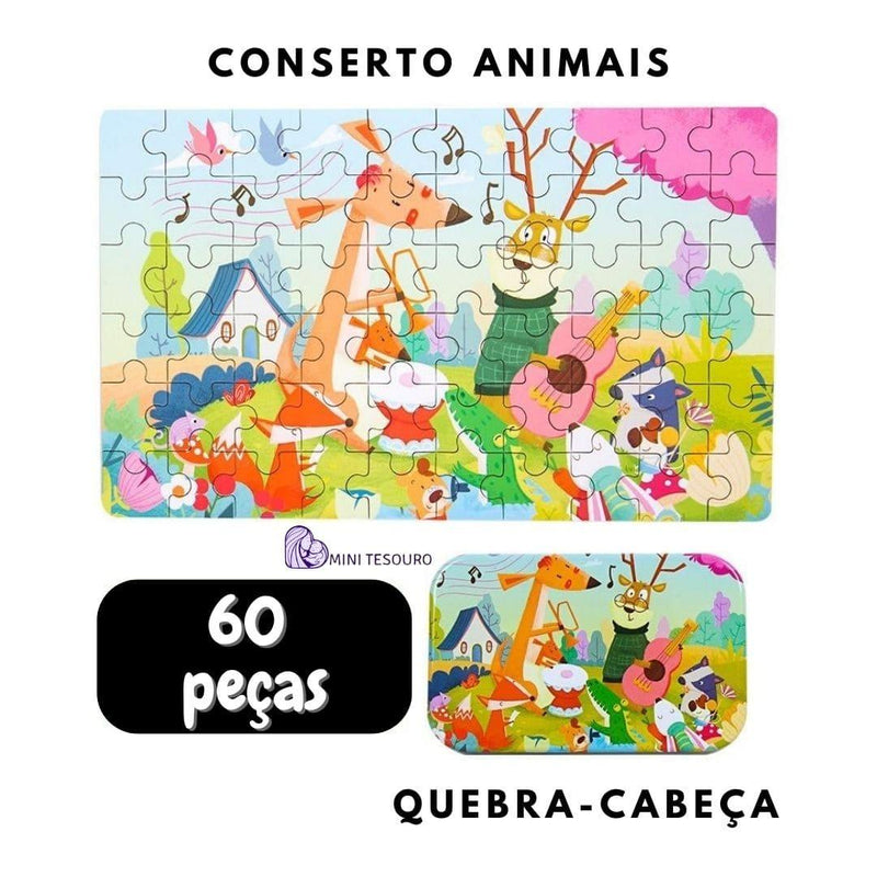 Quebra-cabeças Infantis, Jogos Montessori, Animais De Desenho Animado, Veículos, Dinossauros, Brinquedos Educativos Infantis, 60 Peças 7d8a6a-f6.myshopify.com