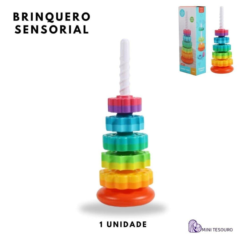 Torre de Empilhar e Girar com Cores do Arco-Íris - Brinquedo Montessori para Desenvolver Habilidades 7d8a6a-f6.myshopify.com