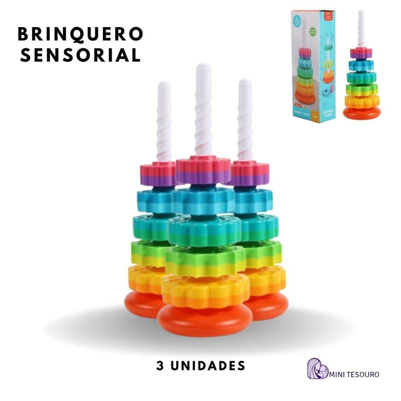 Torre de Empilhar e Girar com Cores do Arco-Íris - Brinquedo Montessori para Desenvolver Habilidades 7d8a6a-f6.myshopify.com