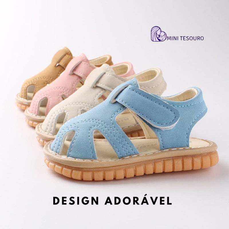 Sandália  infantil com bico fechado sola de borracha antiderrapante premium sapato infantil 7d8a6a-f6.myshopify.com