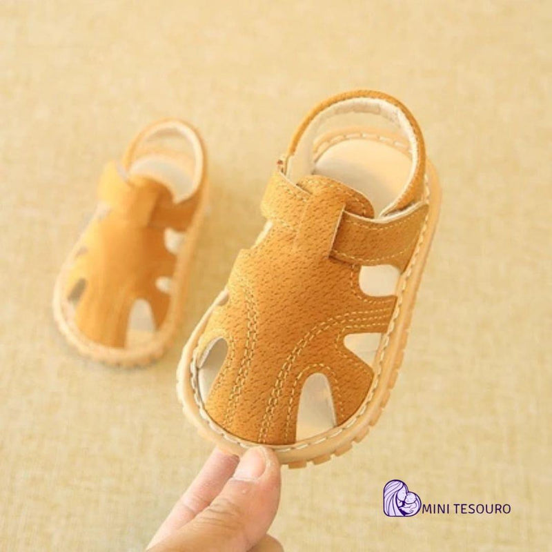 Sandália  infantil com bico fechado sola de borracha antiderrapante premium sapato infantil 7d8a6a-f6.myshopify.com