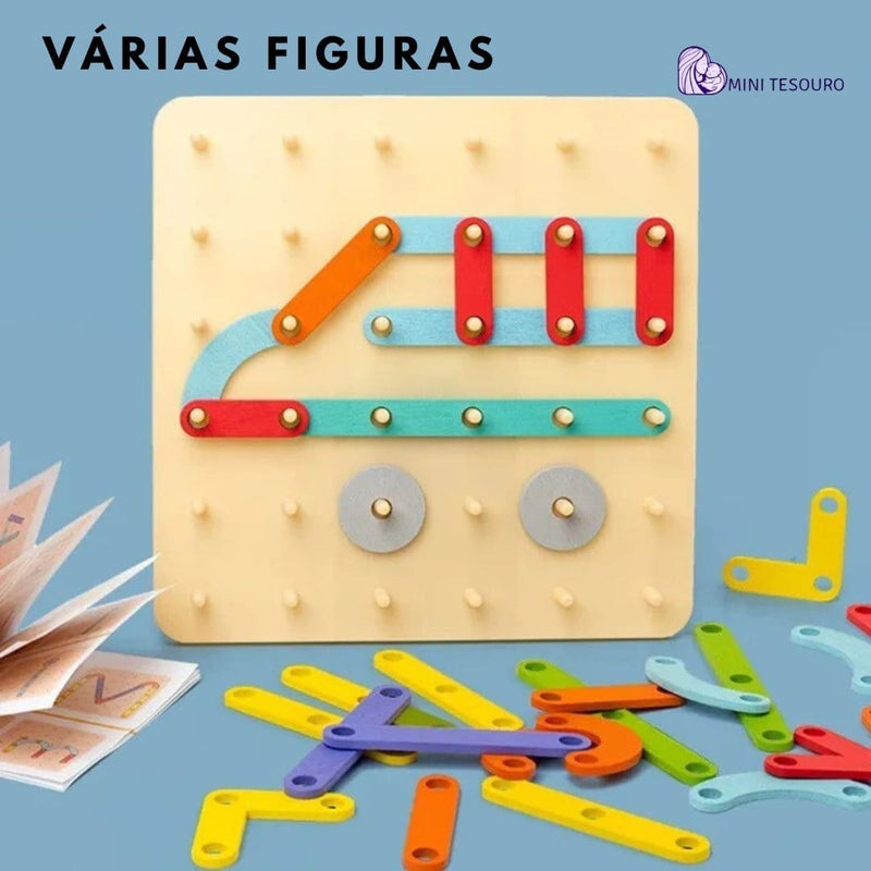 Quebra-cabeça Montessori Formas Mágicas Brinquedo Educativo