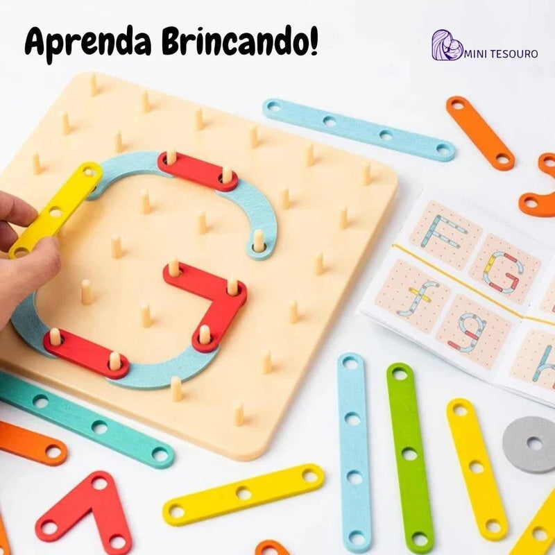 Quebra-cabeça Montessori Formas Mágicas Brinquedo Educativo