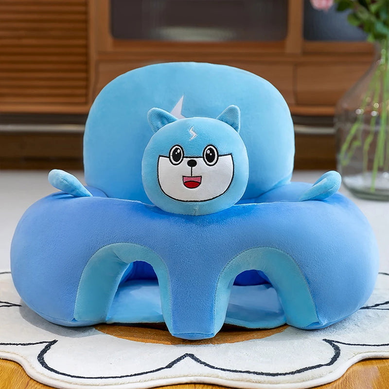 Cute Cartoon Animal Kids Chair Cushion Seat Cover Safety Soft Plush Baby Support Seat Case Learning To Sit Comfort for Toddlers