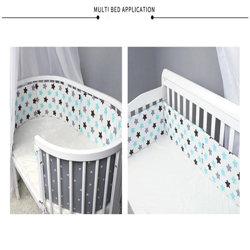 Baby Bumper Chichonera Crib Cot Protector Infant Cotton Children's Bed Barriers Newborns Around Cushion Braid Cunas Para El Bebe
