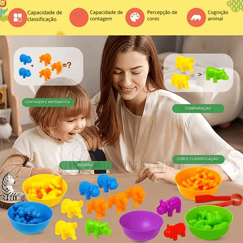 Brinquedo Educativo de Cores e Animais - Jogo Sensorial e Motor Fino 7d8a6a-f6.myshopify.com